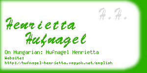henrietta hufnagel business card